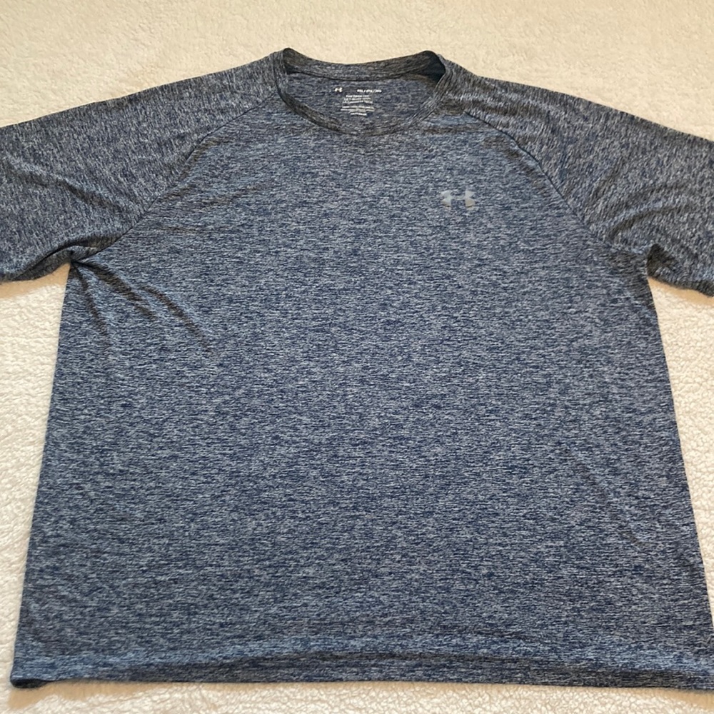 Under Armour Tech Tee blue/gray marl short sleeve shirt Size 3XL